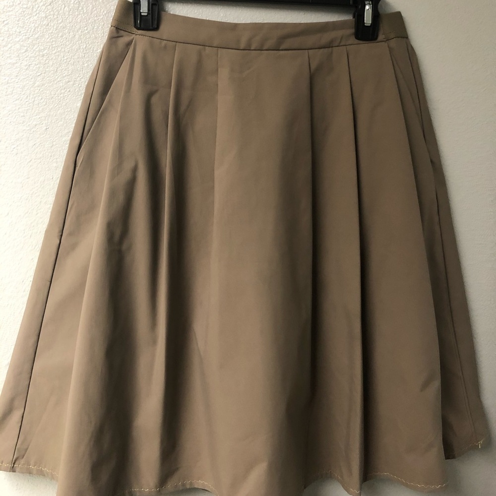 Khaki High-Waisted Skirt
